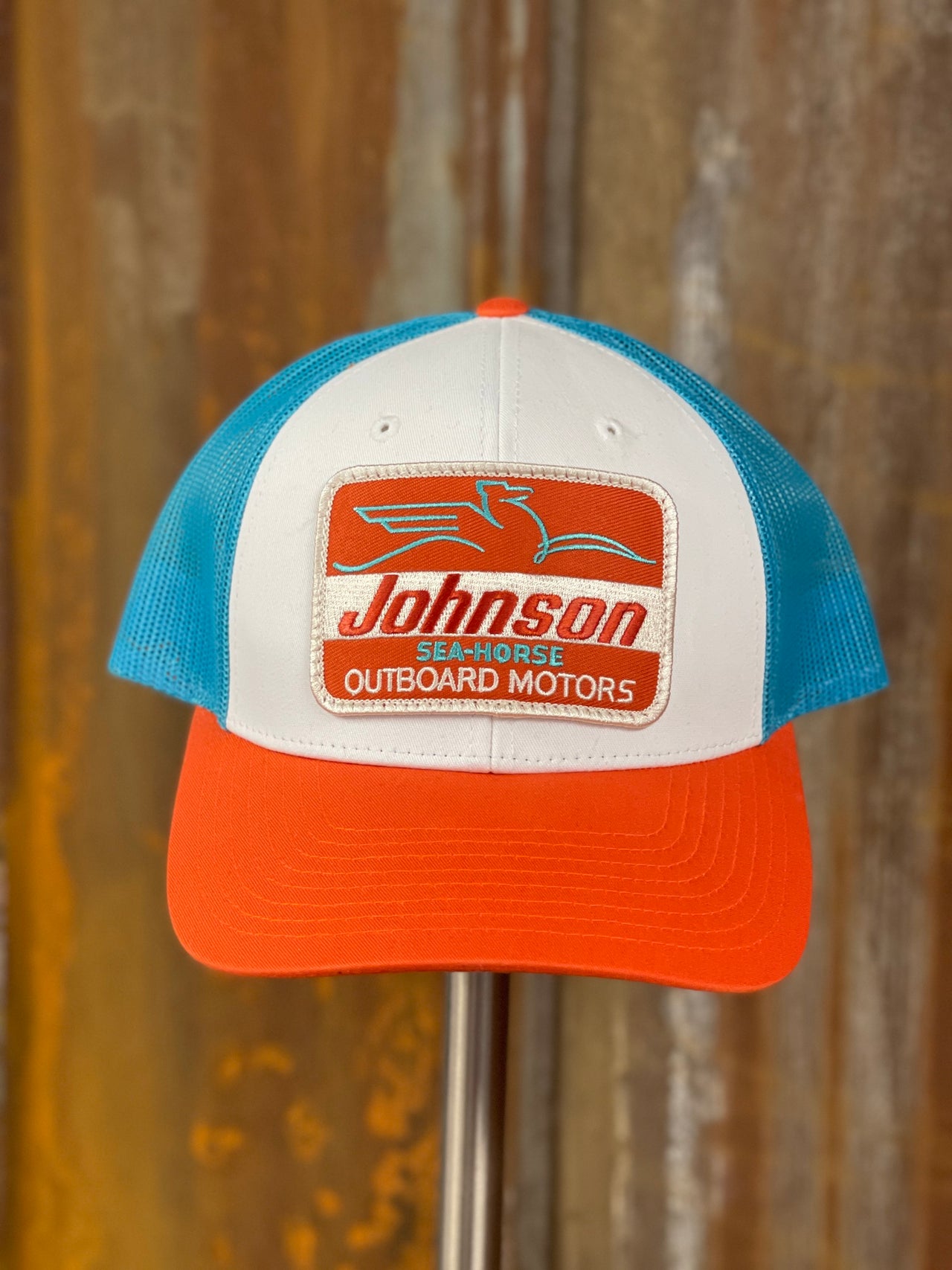 Johnson Sea-Horse Rectangle Patch Hat Angry Minnow – Angry Minnow Vintage  LLC