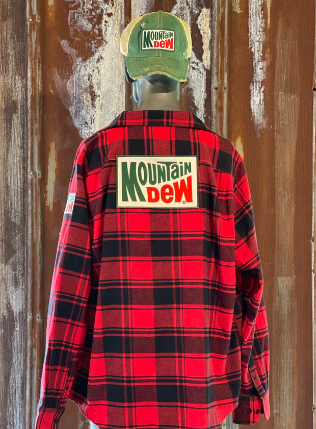 Mountain Dew Flannel Angry Minnow Vintage