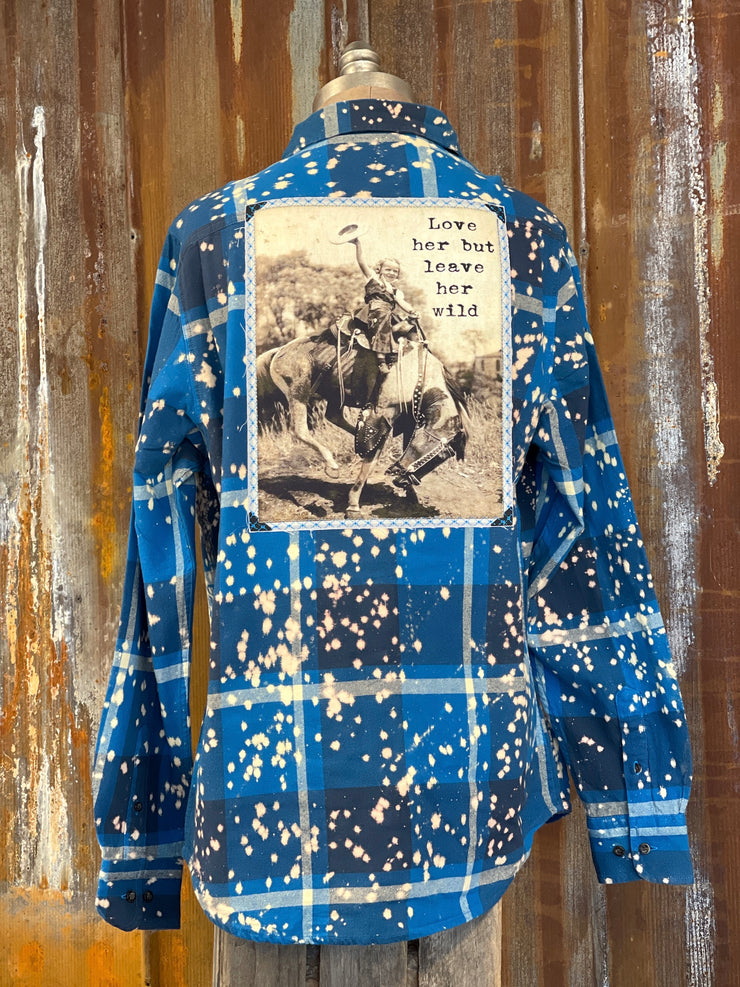 Leave Her ild Flannel by Angry Minnow Clothing co