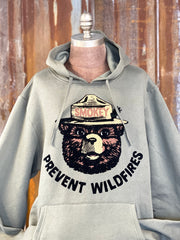 Smokey prevent wildfires hoodie Angry Minnow VIntage