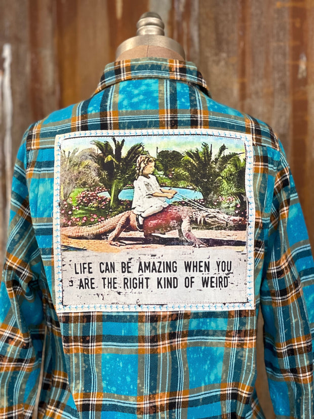 Gator girl flannel Angry Minnow VIntage
