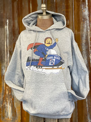 Pabst Snowmobile Hoodie Angry Minnow Vintage