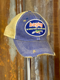 Thumbnail for Fishing LURE Hat- Distressed Royal Blue Snapback