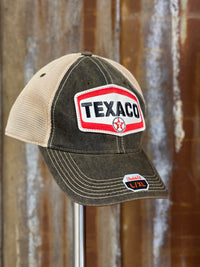Thumbnail for Texaco Logo Baseball Hat- NON-Distressed Black Stretchfit L/XL