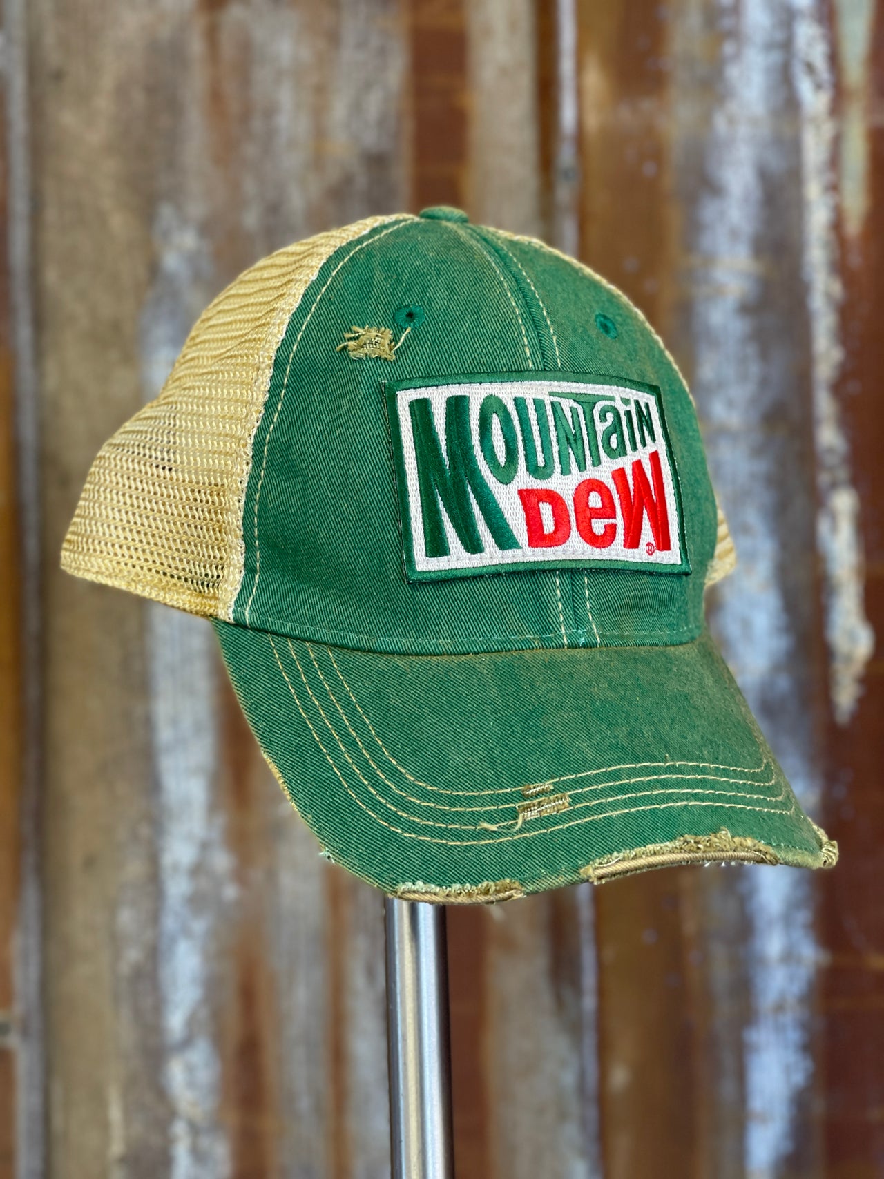 Mountain Dew Distressed hats Angry Minnow vintage