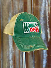 Thumbnail for Mountain Dew Distressed hats Angry Minnow vintage