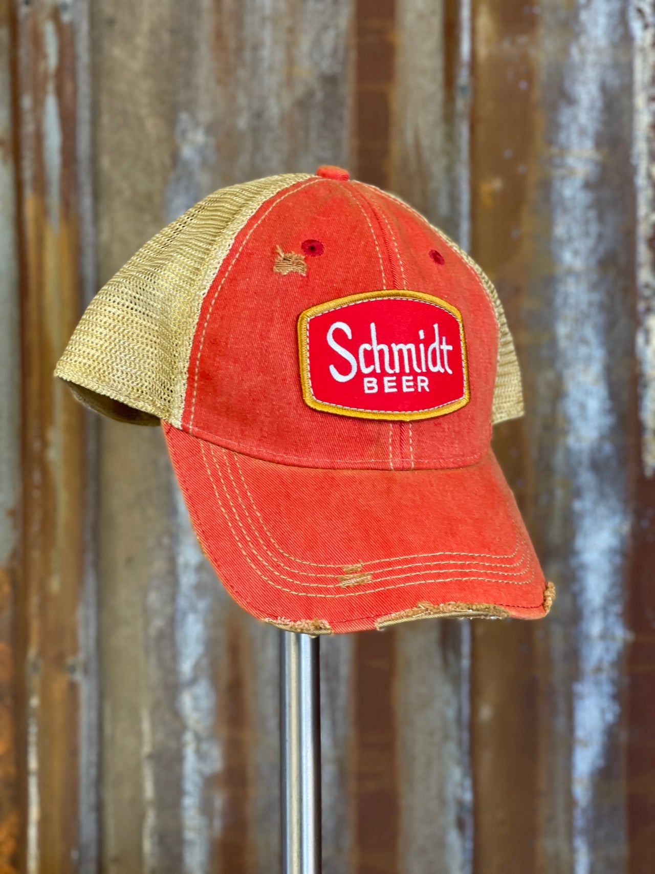 Schmidt Beer hats Angry Minnow Vintage