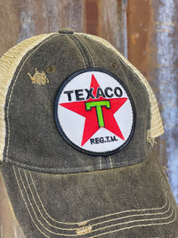 Thumbnail for Texaco Vintage Star Logo Hat- Distressed Black