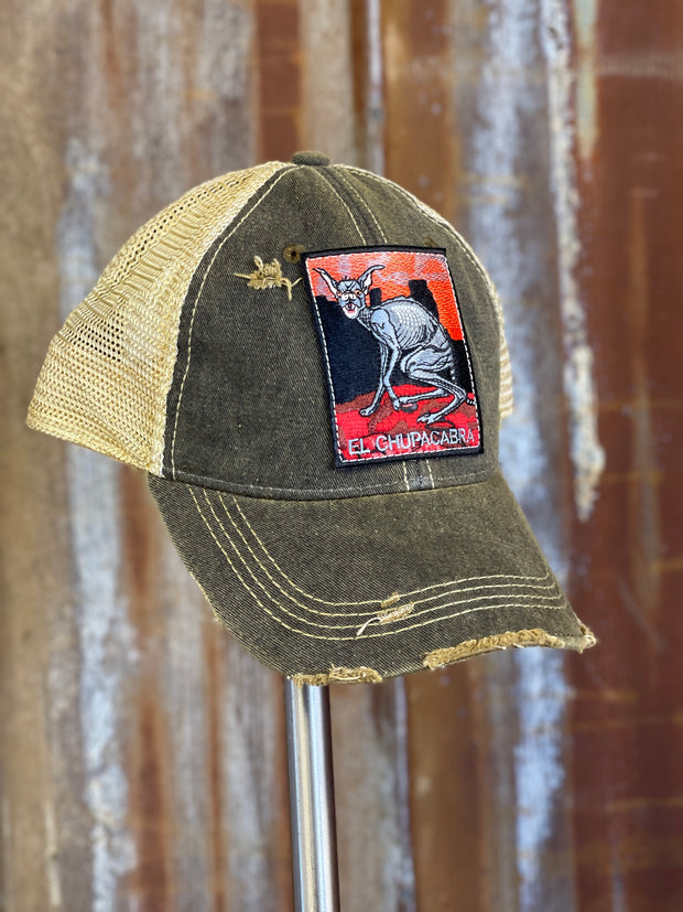 Chupacabra Cryptid Hats Angry Minnow Vintage