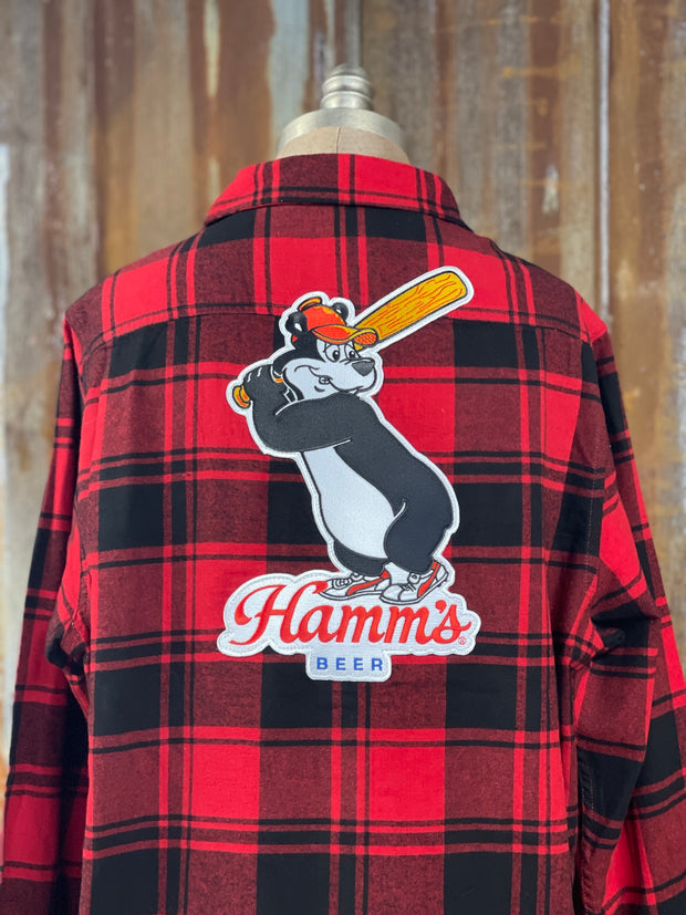 Hamm's Beer Baseball Flannel