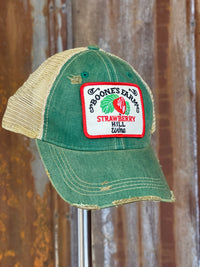 Thumbnail for House party STRAWBERRY Version Hat - Distressed Kelly Green