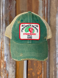 Thumbnail for House party STRAWBERRY Version Hat - Distressed Kelly Green [PRE-ORDER]