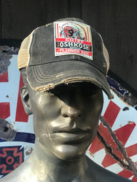 Thumbnail for Chief Oshkosh Pilsener Wisconsin Hat - Distressed Black snapback