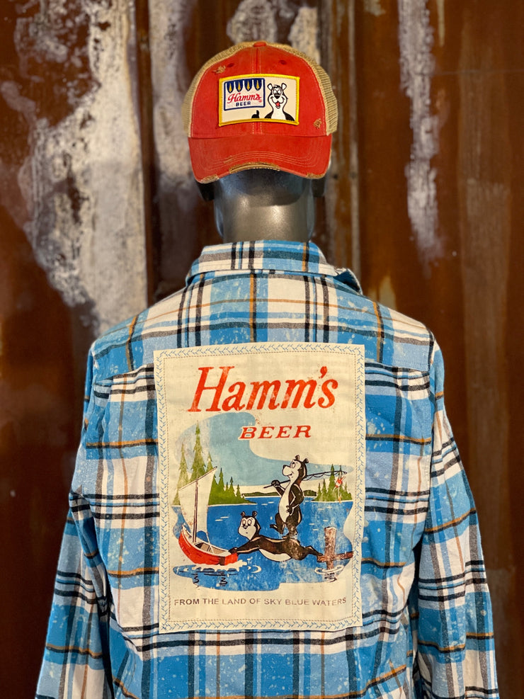Hamm's Beer Art Flannel Retro Style