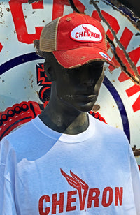 Thumbnail for Chevron Gasoline Red Hat Angry Minnow Vintage Hat