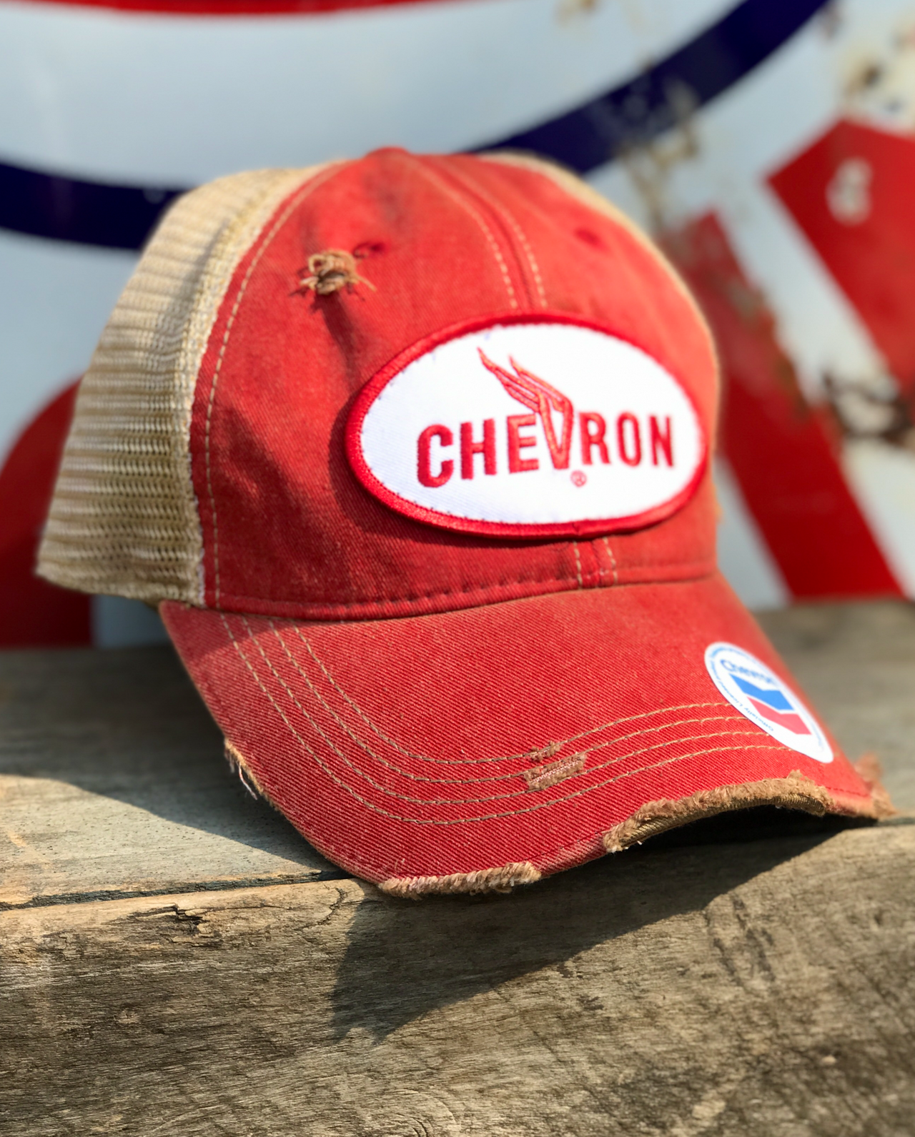 Chevron Gasoline Angry Minnow Vintage Hat