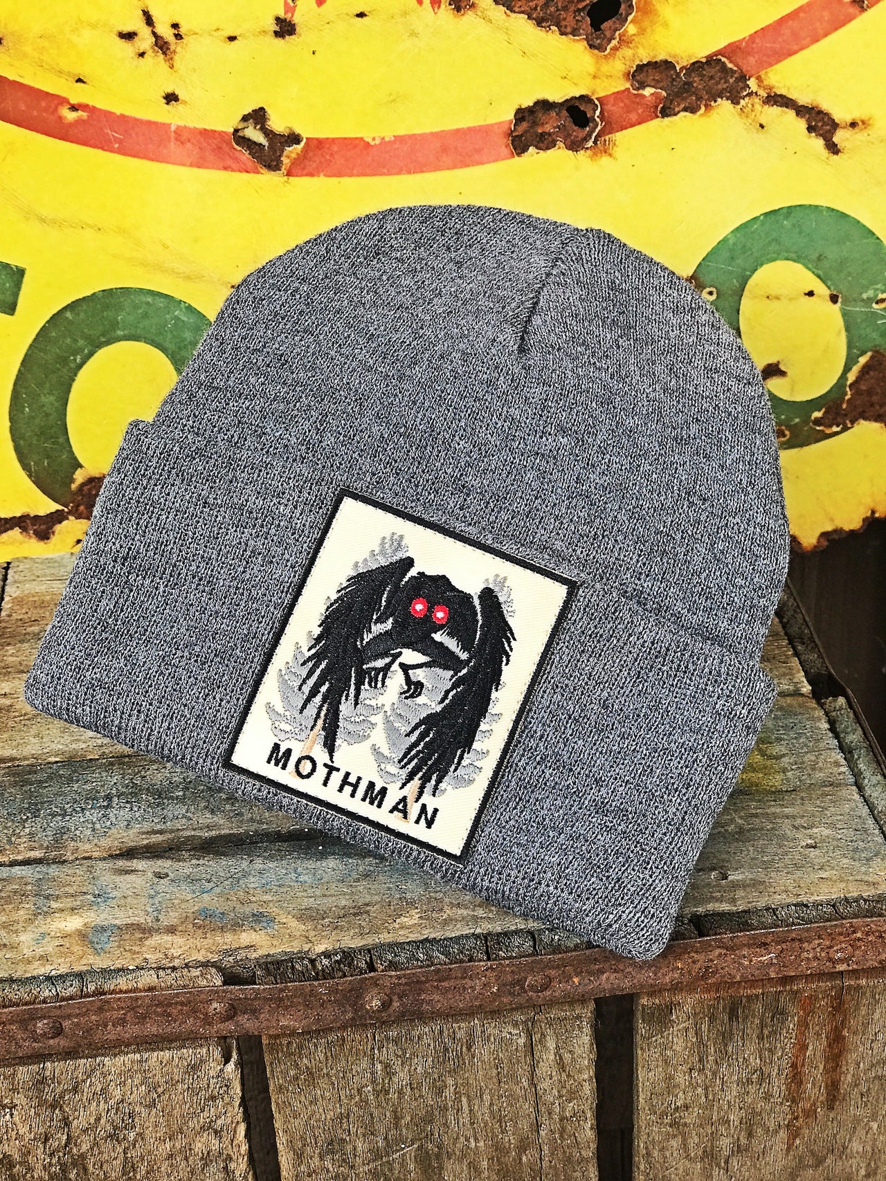 Mothman Grey Stocking Cap Cryptid