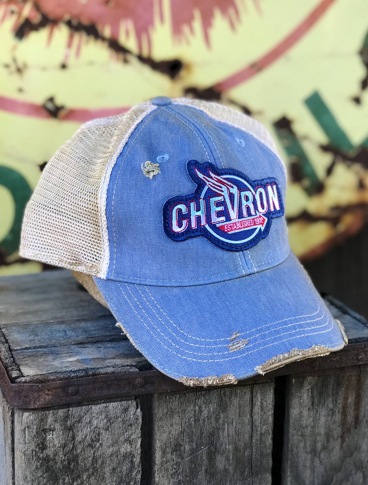 Chevron Gasoline Hat Angry Minnow Vintage Hat