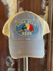 Distressed Lone Star Beer Snapback Hat