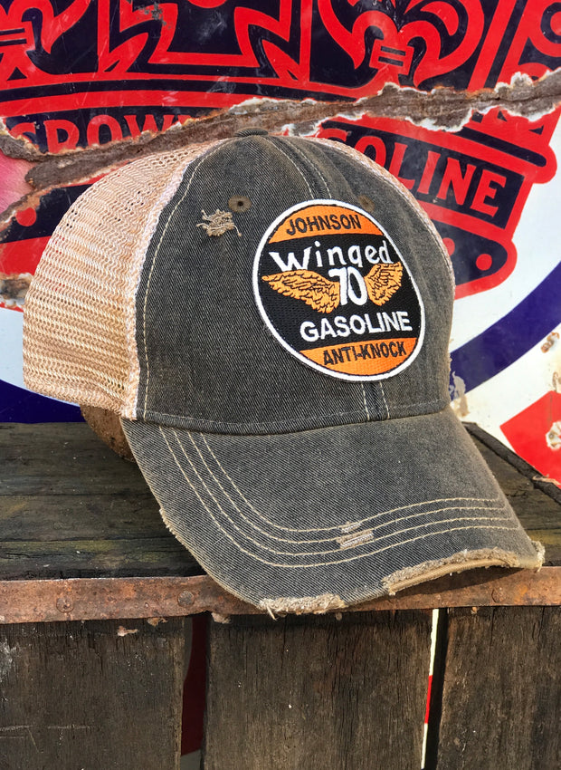 Johnson Gasoline Distressed Baseball Cap