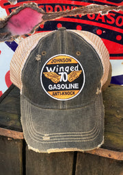 Johnson Gasoline Distressed Baseball Cap