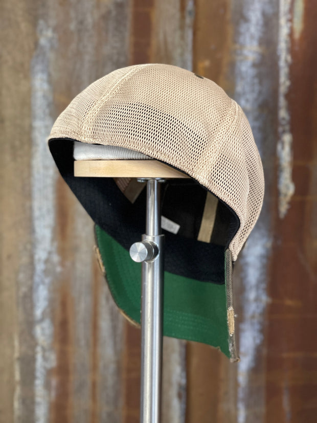 Texaco Logo Baseball Hat- Distressed Black Stretchfit M/L
