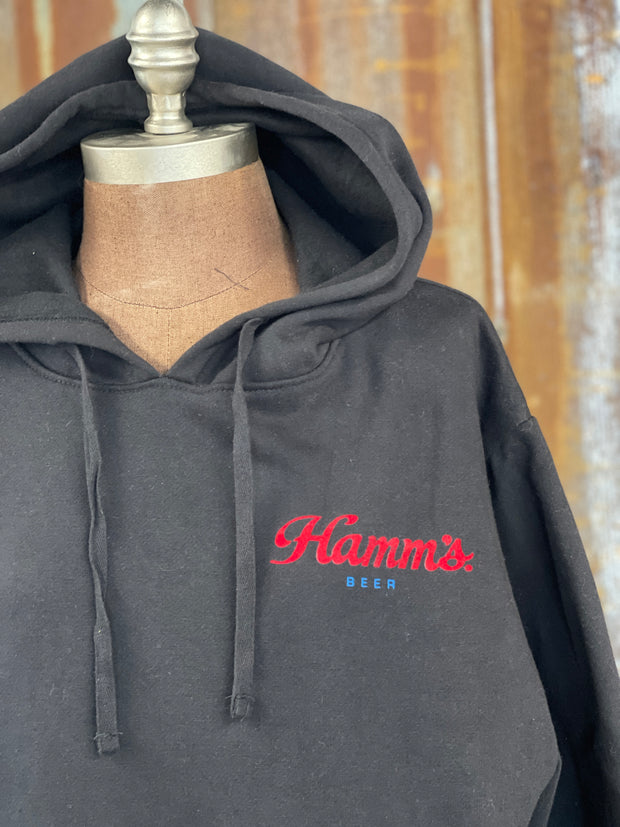 Hamm's Hockey Bear Hoodie- Classic Black
