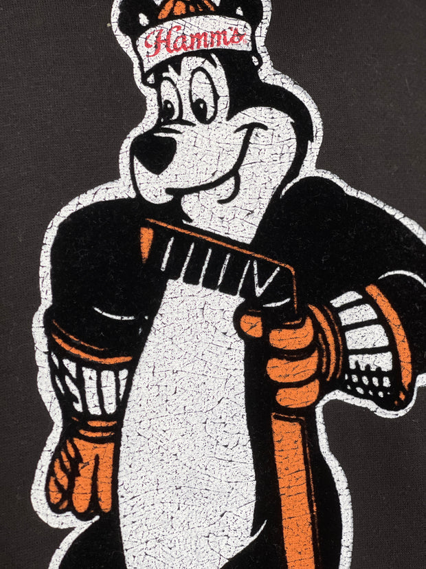 Hamm's Hockey Bear Hoodie- Classic Black